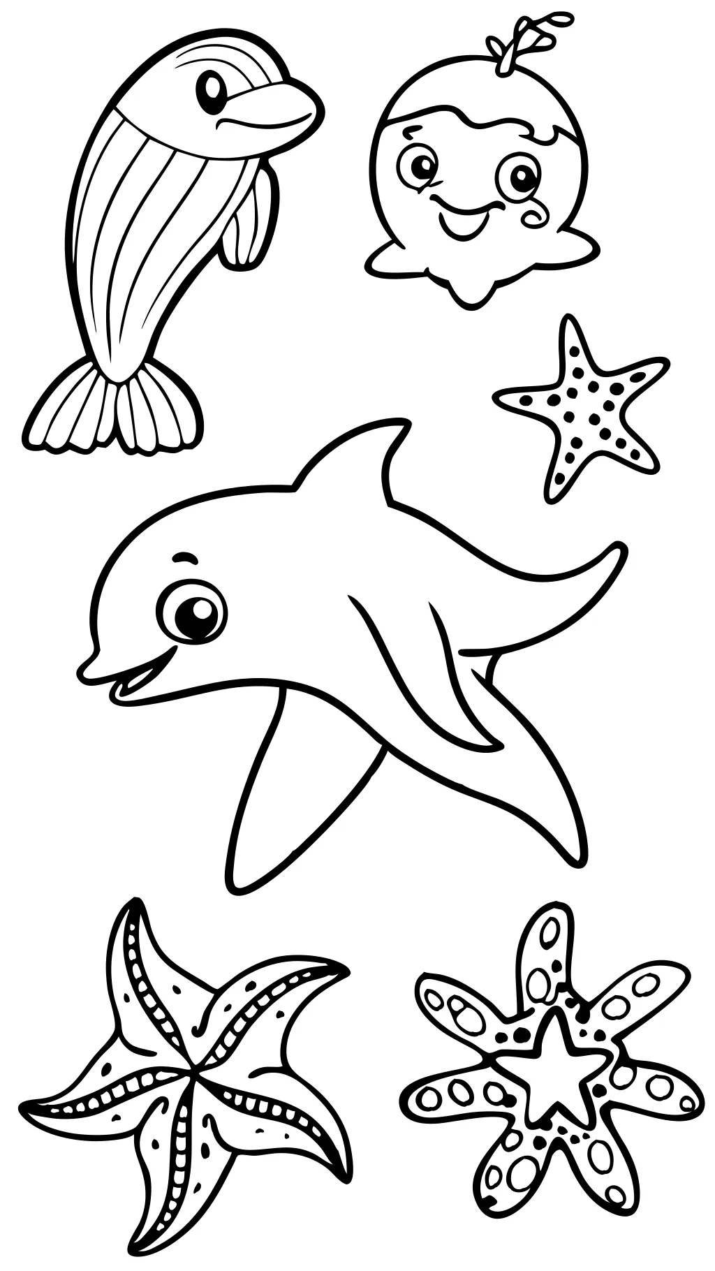 ocean animal color pages